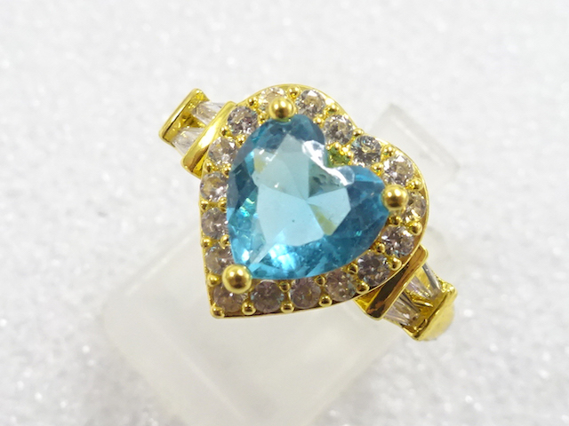 JAPANESE KIMONO / ANTIQUE COLORED STONE RING (SIZE 15.5)